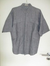 Gianni Versace / graues Baumwoll-Leinenhemd / Gr. 50 / Top Ware !!