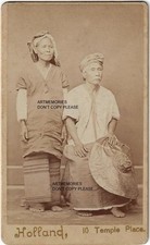 Konvolut 2 CDV Foto Karen Ethnie Tibet