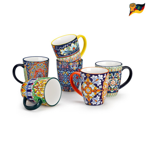 Kaffeetassen set 6er 360ml - kaffeetassen,