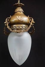 antike ital. Deckenlampe Hängelampe Kronleuchter Jugendstil überarbeitet