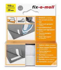 Klettband zum Aufbügeln fix-o-moll 150 cm x 20 mm weiß