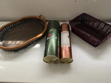 Brotkorb Korb Dose Metallbix Flaschenbox Flechtmaterial Körbchen