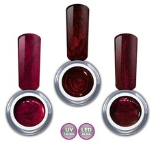 Farbgel Set Red Deluxe 3x 5ml Metallic Farbgele UV-Gel Rot Nagelgel Fingernagel