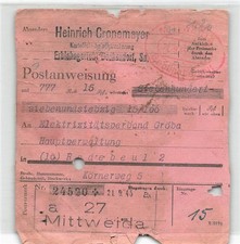 892047)  SBZ Postanweisung mit AP 791 III + AP 799 III, Mittweida n. Radebeul