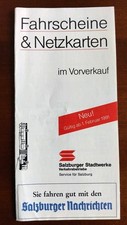 Fahrscheine & Netzkarten Salzburger Verkehrsbetriebe 1991