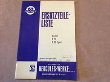 Original Ersatzteilliste Hercules K 50 K 50 Sport November 1967