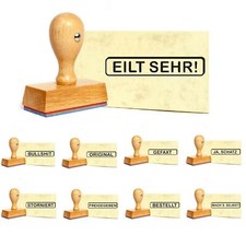 Stempel 60 Worte Auswahl Holzstempel 1-zeilig einzeilig Bürostempel Buchhaltung