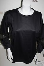 Shirt / Pulli Gr 36/38 S schwarz NEU 3/4 Arm "bonprix " transparenter Einsatz