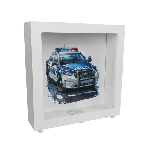 Polizeiauto mit blaulicht - polizeiauto,