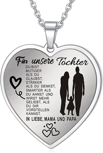 Herz halskette für tochter - herz-halskette,