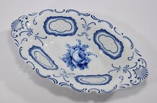 edle PIRKENHAMMER PORZELLANSCHALE echt Kobalt blaues florales Dekor Zierschale