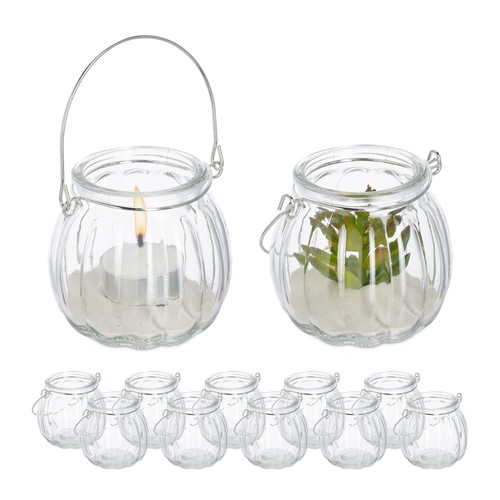 Windlicht glas teelichthalter - glas,