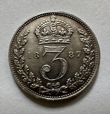 3 Pence 1887 Großbritannien