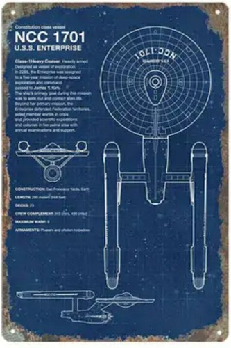 Star trek blechschild - star, 20x30cm