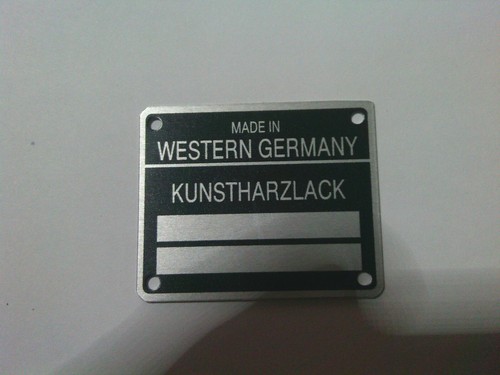 Alu schild farbschild - farbschild, porsche