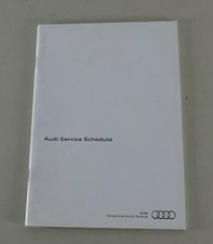 Service Schedule Audi A3 A4 A5 A6 A7 A8 R8 TT Q3 Q5 Q7 empty! from 11/2010