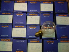 20 Narva 25W E14 Tropfenlampe klar Glühlampe Glühbirne DDR 225V