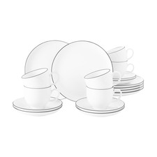 Seltmann Weiden Lido Black Line Kaffeeservice 18-teilig 1 Bundle