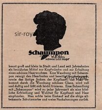Schaumpon - Schwarzkopf - 1924 - Historische Shampoo Werbung ~8x8cm -