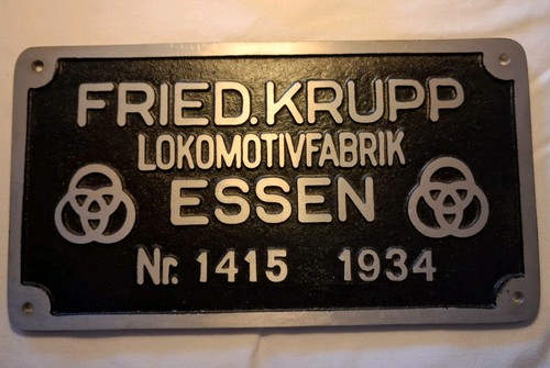 Lokschild fried krupp - lokschild, fried.krupp