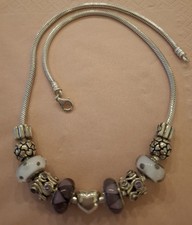 Original PANDORA 925 Sterling Silber Schlangenkette + 9 Charms + 2 Clips