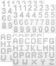 Glitzer Buchstaben Sticker Set