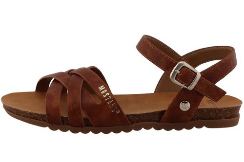 Mustang damen sandale - damen, cognac