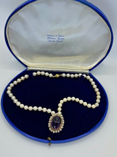 Akoya perlenkette amethyst 18 - akoya, perlenkette,