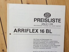 1978, Preisliste  Filmkamera