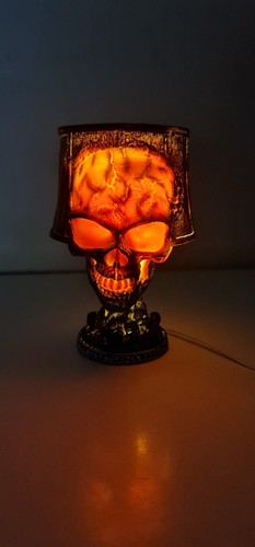 Gothic flammender totenkopf - gothic,