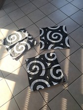 3 Kissenbezug Dekokissen Schwarz Weiß 49x49 cm Baumwolle Ikea