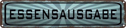 Blechschild 10x46 - , cm
