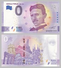 0 Euro Souvenirschein Nikola Tesla 1856-1943 2020-2