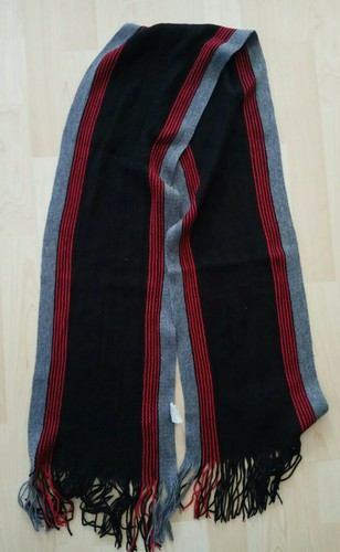 Schwarz grau roter schal - grau,
