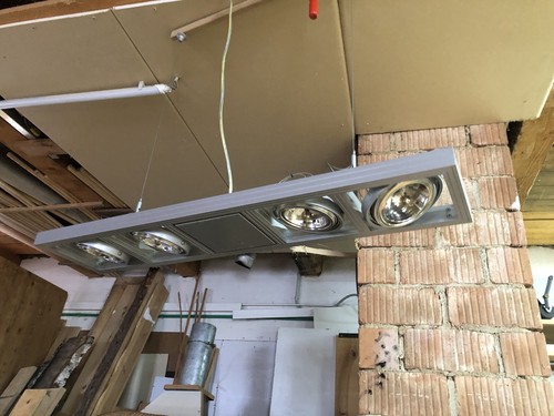 Deckenlampe halogen alurahmen - deckenlampe,