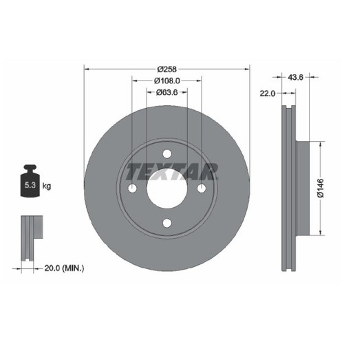 Bremsscheibe vorne für - 2x,