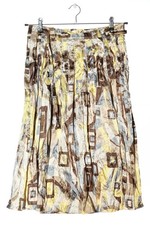 LISA STEUTEN High Waist Rock Damen Rock Gr. DE 38 braun-blassgelb-hellgrau