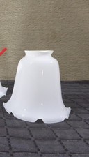 Glas Lampenschirm Tulpe weiß