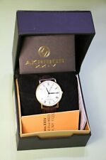 AKRIBOS XXIV Herrenuhr Quarz Uhr vergoldet mit braune Lederband. Neu.
