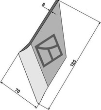 Aufschweissspitze für Pflugschare - rechts
