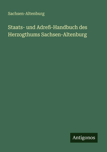 Sachsen altenburg staats - sachsen-altenburg, staats-