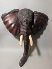 Elefant Kopf Wandrelief Holz