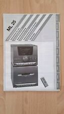 ML 25 HIFI Turm Anlage Bedienungsanleitung