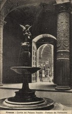 Ak Firenze Florenz Toscana, Brunnen, Engel, Säulen, Innenhof,... - 4872807
