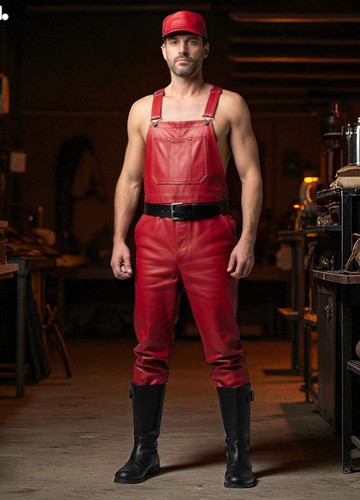 Latzhose overall herren rot - latzhose,