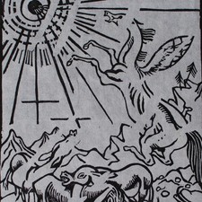 Richard Seewald Pferd und Esel Holzschnitt Expressionismus unsigniert 1919