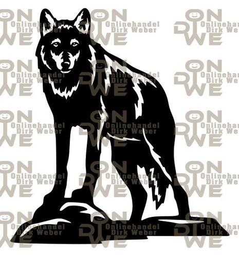 Aufkleber wolf mittel - aufkleber,
