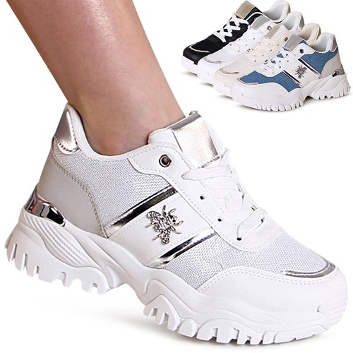 Damen plateau sneaker glitzer - sneaker,