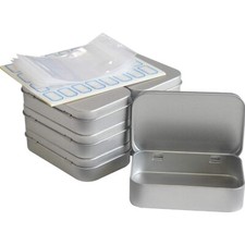 Blechdose mit Deckel, 6 Stück