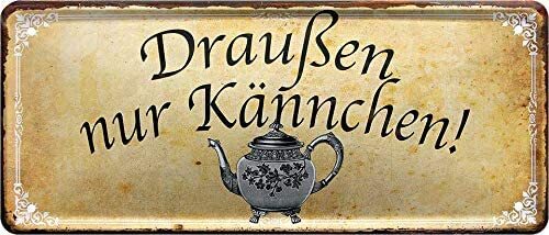 Blechschild lustiger kaffee - blechschild,